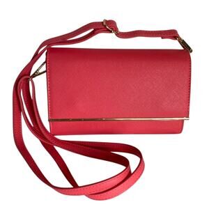 Brand New Vegan Crossbody Phone Case w/ Touchscreen Access - Coral Really Cute